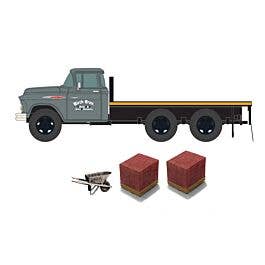 CMW - 1957 Chevrolet Flatbed Truck with Brick Load - Assembled - Mini ...