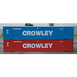 Deluxe - 53' Corrugated Container 2-Pack - Crowley (1 blue, 1