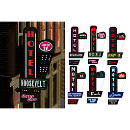 Micro Str - Animated Multi-Graphic Vertical Neon Sign Kit w/6