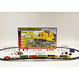 Santa Fe GP38-2, 4 Cars, Caboose, 38x74 