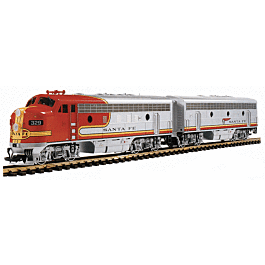 LGB - EMD F7A - Santa Fe #329 (Warbonnet, silver, red, yellow