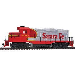 Walthers - EMD GP9M - Standard DC - Santa Fe #2092 (Warbonnet; red