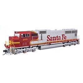 Walthers - EMD SD75M - Standard DC - Santa Fe #203 (red, silver