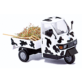 Busch European Truck Piaggio Ape 50 Black White Cow Spots