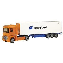 Eligor 1/43 Renault Magnum 4 Tautliner Haig Transport - Semi-remorque Vert Blanc Jaune