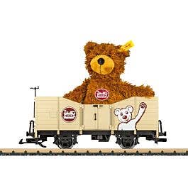 LGB - Gondola w/Steiff Teddy Bear Load - Ready to Run - LGB (ivory