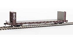 60' Pullman-Standard Bulkhead Flatcar (48' IL) - Ready to Run -- Trailer-Train with B&O Bulkheads #92228
