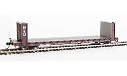 60' Pullman-Standard Bulkhead Flatcar (48' IL) - Ready to Run -- Trailer-Train with B&O Bulkheads #92270