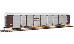 89' Thrall Bi-Level Auto Carrier - Ready To Run -- Conrail Rack, TTGX Flatcar #158397 (Boxcar Red, silver; yellow Flat)