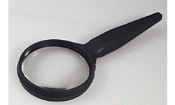 Classic Series Magnifiers w/Acrylic Lens & ABS handle -- 2-1/2" 6.2cm Round
