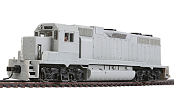 EMD GP38 Low Nose - Standard DC - Master(R) Silver -- Undecorated (Late Version, Paper Air Filter, Modified Dynamic Blister)
