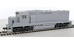 EMD GP38 - Standard DC - Master(R) Silver -- Undecorated Early Version w/Paper Air Filter & Modified Dynamic Brake Blister