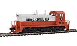 EMD SW7 - Standard DC -- Illinois Central Gulf #1206 (orange, white)