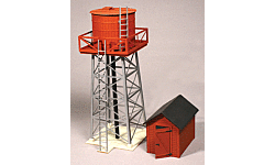 LASERkit(R) Water Tank w/Pump House - Kit (Laser-Cut Wood) -- Tank 8" Tall w/4 x 3-1/4" Base; Pump House 3 x 2 x 2-3/4"