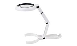 LED Magnifier Lamp with Stand -- 5x Magnifier, Includes Battery and Charger