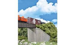 Single-Track Railroad Bridge Concrete Abutments pkg(2) -- Kit - 4-9/16 x 8-9/16 x 4-7/16" 11.5 x 21.7 x 11.2cm