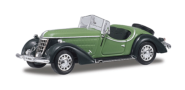 Ricko - 1936 Audi Wanderer W25 Roadster - Green w/Top Down - 636-38349