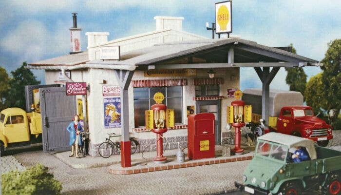 Ho Scale Accessories Walthers 933-3541 Vintage Gas Station