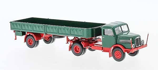 Brekina - 1960 IFA 4000-1 Tractor with Low-Side Trailer - Assembled ...