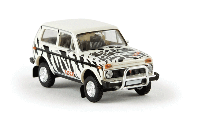 Brekina - 1976 Lada Niva Station Wagon - Assembled - Safari (Zebra
