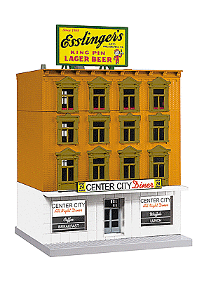 Mth 4 Story Building Railking R Assembled Center City Diner 9 1 16 X 8 11 16 X 13 9 16 23 X 22 X 34 4c 507
