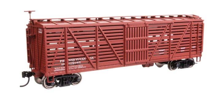 Walthers - Wagon Nettoyeur De Rails Pennsylvania Railroad échelle HO - Voiture De Marchandises Avec Tampon Abrasif