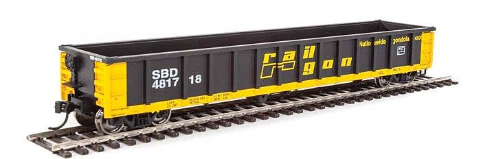 53' Railgon Gondola - Ready To Run -- Seaboard System #481718 (Patched Ex-Railgon, black, yellow)