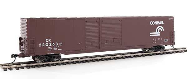 60' Pullman-Standard Auto Parts Boxcar (10' and 6' doors) - Ready to Run -- Conrail #220263