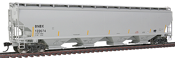 Walthers 67 Trinity 6351 4 Bay Covered Hopper Ready To Run Greenbrier Management Services Bnbx 122074 Gray Yellow Conspicuity Marks 920 105802