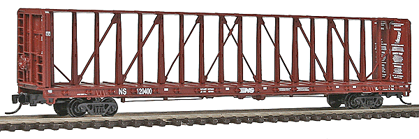 Red Caboos - 73' Centerbeam Flatcar w/Open-Panel Centerbeam