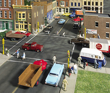 Asphalt Street System -- Straight Sections pkg(10) with Accessories