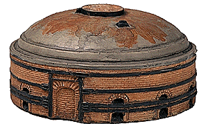 Railstuff Brick Tile Kiln One Piece Painted Plaster Casting 5 12 5cm Diameter Yellow 506 660