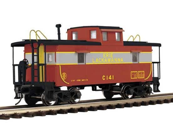 Atlas O - C&O-Style Steel Center-Cupola Caboose - 3-Rail - Ready to Run -  Trainman(R) - Erie Lackawanna (gray, maroon, yellow) - 151-2003017