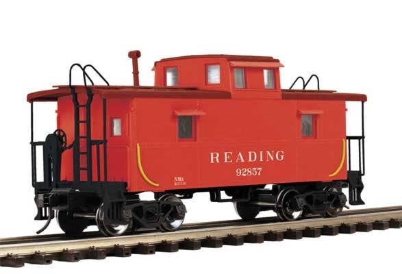 Atlas O - C&O-Style Steel Center-Cupola Caboose - 3-Rail - Ready to Run -  Trainman(R) - Reading (red) - 151-2003019