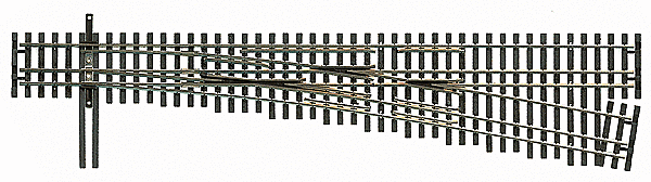 Shinohara - Code 70 Nickel Silver Dual-Gauge Turnout - #6 Right
