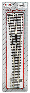 Atlas - Code 83 Custom Line No. 6 Turnout - Left Hand - 150-505