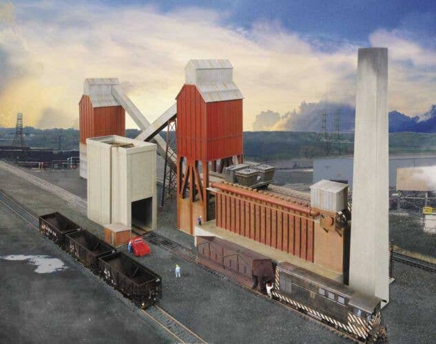 Walthers Coke Oven And Quench Tower With Larry And Quench Cars Kit walthers-coke-oven-and-quench-tower-with-larry-and-quench-cars-kit