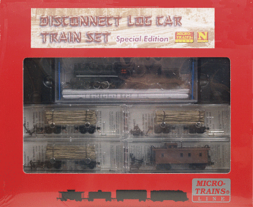 MicroTrain - Disconnect Log Car Train Set - Bachman Prairie 2-6-2