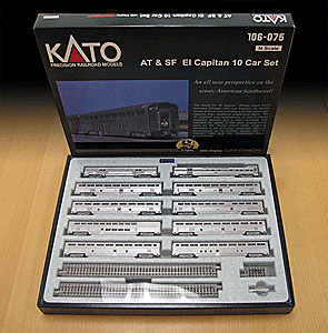 Kato - El Capitan Passenger 10-Car Set - Atchison, Topeka & Santa