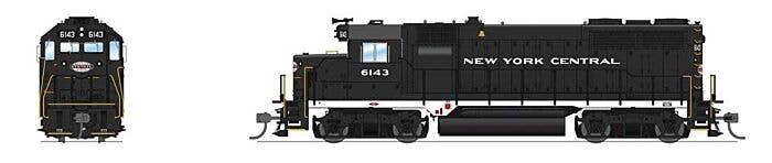 EMD GP35 Low Nose - Sound and DCC - Paragon4(TM) -- New York Central #6143 (black, white)