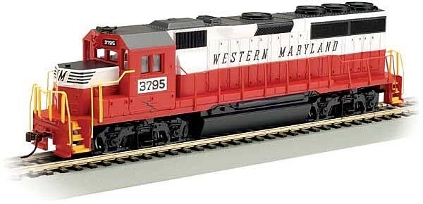 Bachmann - EMD GP40 - Standard DC - Western Maryland 3795 (white