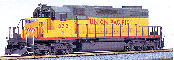 Kato - EMD SD38-2 - Standard DC - Union Pacific #Y833 (Mini-Winged