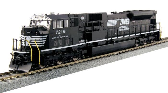 Kato Emd Sd80mac Standard Dc Norfolk Southern 7216 Black White Horse Head Logo 381