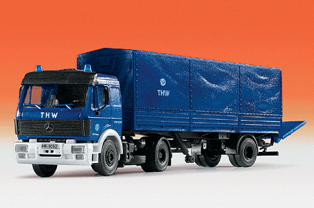 Kibri 13537 – Camion Mercedes Avec Remorque Plateau – Échelle 1:87 – Collection