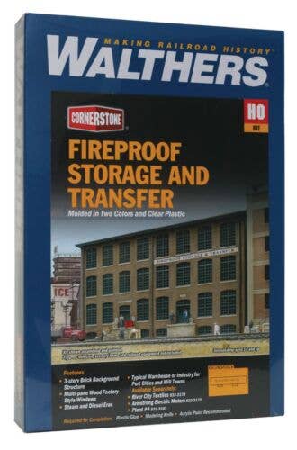 Walthers Fireproof Storage and Transfer Background Building