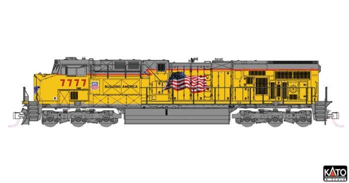 KATO GE ES44AC UP #7777 Nゲージ Kato - GE ES44AC GEVO - Standard DC - Union Pacific #7777 (Armour