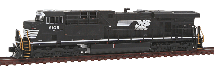Fox Valley Ge Es44ac Standard Dc Norfolk Southern 8106 Black White Horse Head Logo 2