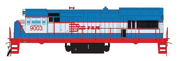 Intermount Ge U18b W Dcc Ferrocarriles Nacionales De Mexico 2 Tone Blue Orange 85