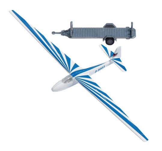 Busch Glider with Trailer White, Blue 1891155