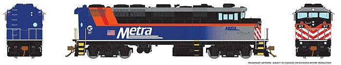 Rapido - GMD F59PH - LokSound and DCC - Chicago Metra #99 (2017; blue